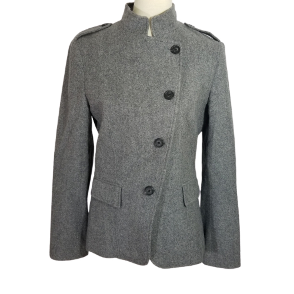 Theory Wool Asymmetric Military Peacoat
